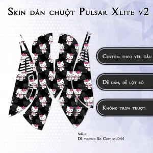 Skin dán chuột Pulsar Xlite Wireless v2 mẫu Dễ thương So Cute scu044
