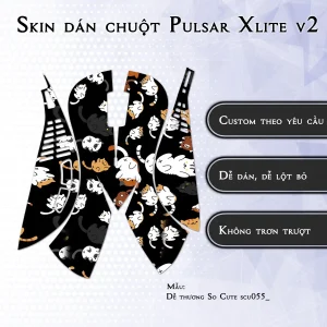Skin dán chuột Pulsar Xlite Wireless v2 mẫu Dễ thương So Cute scu055_