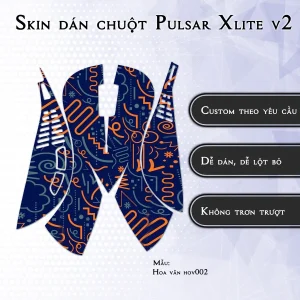 Skin dán chuột Pulsar Xlite Wireless v2 mẫu Hoa văn hov002