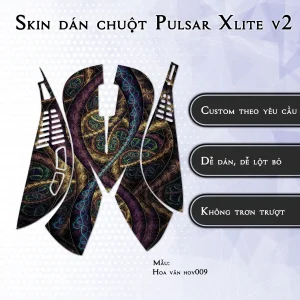 Skin dán chuột Pulsar Xlite Wireless v2 mẫu Hoa văn hov009