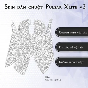 Skin dán chuột Pulsar Xlite Wireless v2 mẫu Hoa văn hov011