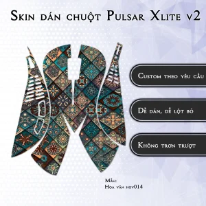 Skin dán chuột Pulsar Xlite Wireless v2 mẫu Hoa văn hov014