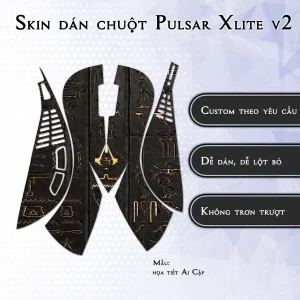 Skin dán chuột Pulsar Xlite Wireless v2 mẫu họa tiết Ai Cập