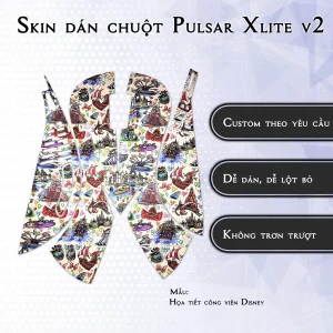 Skin dán chuột Pulsar Xlite Wireless v2 mẫu Họa tiết công viên Disney
