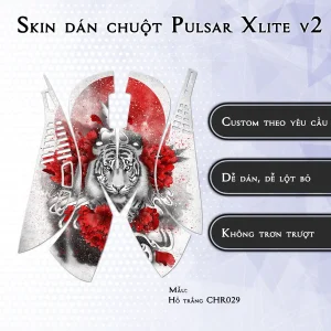 Skin dán chuột Pulsar Xlite Wireless v2 mẫu Hổ trắng CHR029