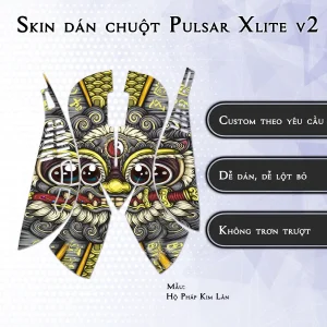 Skin dán chuột Pulsar Xlite Wireless v2 mẫu Hộ Pháp Kim Lân