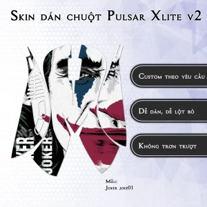 Skin dán chuột Pulsar Xlite Wireless v2 mẫu Joker joke01