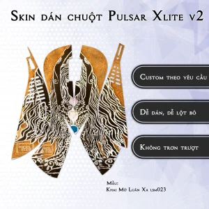 Skin dán chuột Pulsar Xlite Wireless v2 mẫu Khai Mở Luân Xa lsm023