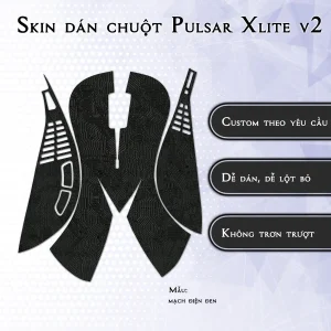 Skin dán chuột Pulsar Xlite Wireless v2 mẫu mạch điện đen