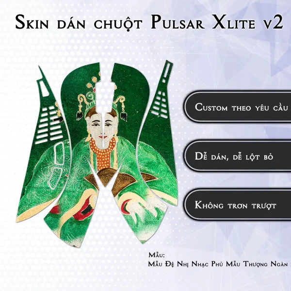 Skin dán chuột Pulsar Xlite Wireless v2 mẫu Mẫu Đệ Nhị Nhạc Phủ Mẫu Thượng Ngàn lsm030