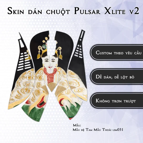 Skin dán chuột Pulsar Xlite Wireless v2 mẫu Mẫu đệ Tam Mẫu Thoải lsm031