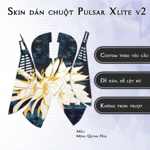 Skin dán chuột Pulsar Xlite Wireless v2 mẫu Mộng Quỳnh Hoa
