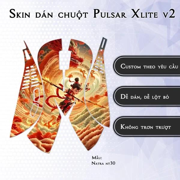 Skin dán chuột Pulsar Xlite Wireless v2 mẫu Natra nt30