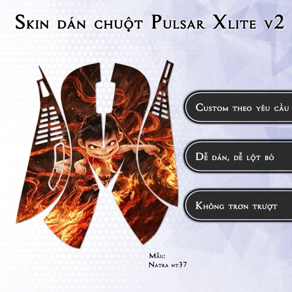 Skin dán chuột Pulsar Xlite Wireless v2 mẫu Natra nt37