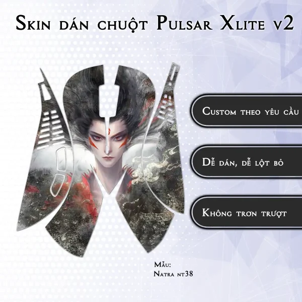 Skin dán chuột Pulsar Xlite Wireless v2 mẫu Natra nt38