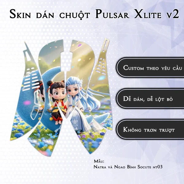 Skin dán chuột Pulsar Xlite Wireless v2 mẫu Natra và Ngao Bính Socute nt03