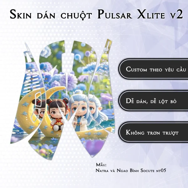Skin dán chuột Pulsar Xlite Wireless v2 mẫu Natra và Ngao Bính Socute nt05