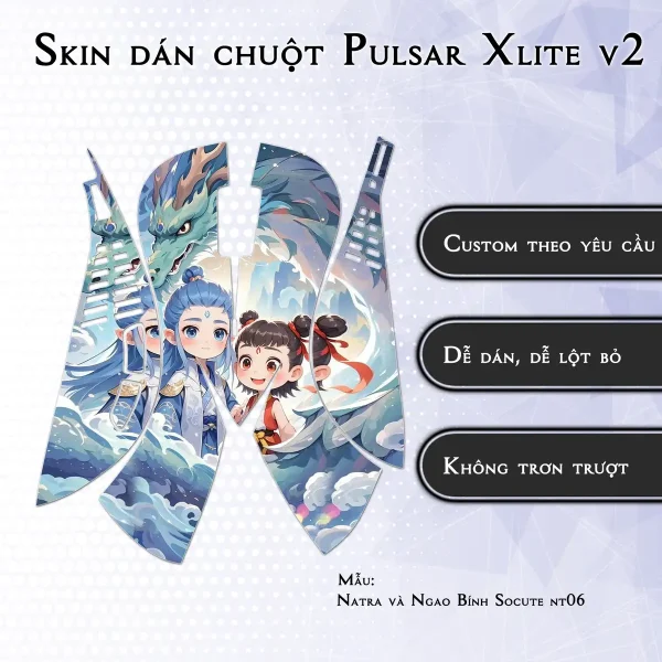 Skin dán chuột Pulsar Xlite Wireless v2 mẫu Natra và Ngao Bính Socute nt06