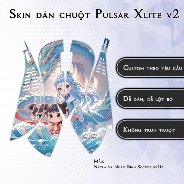 Skin dán chuột Pulsar Xlite Wireless v2 mẫu Natra và Ngao Bính Socute nt10