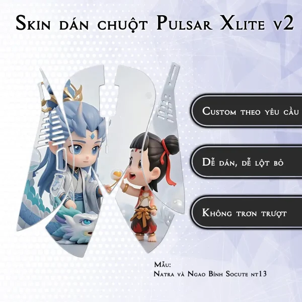 Skin dán chuột Pulsar Xlite Wireless v2 mẫu Natra và Ngao Bính Socute nt13