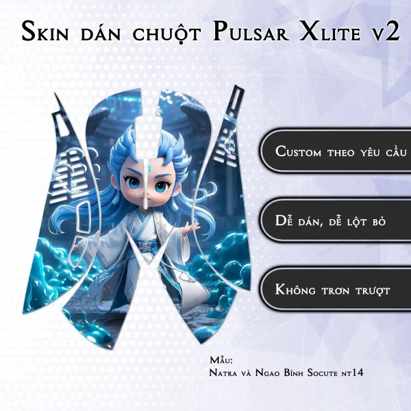 Skin dán chuột Pulsar Xlite Wireless v2 mẫu Natra và Ngao Bính Socute nt14