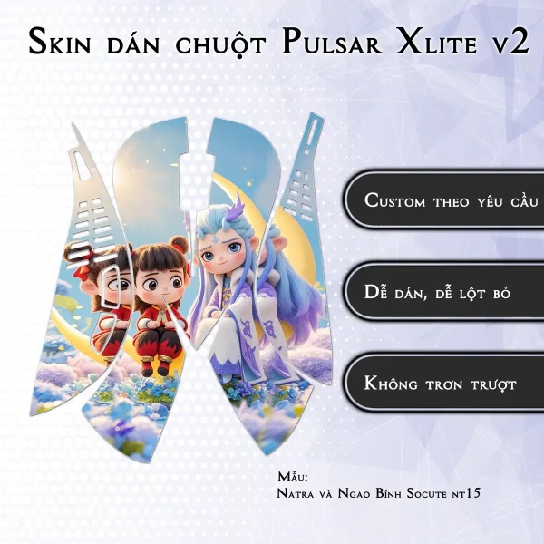 Skin dán chuột Pulsar Xlite Wireless v2 mẫu Natra và Ngao Bính Socute nt15