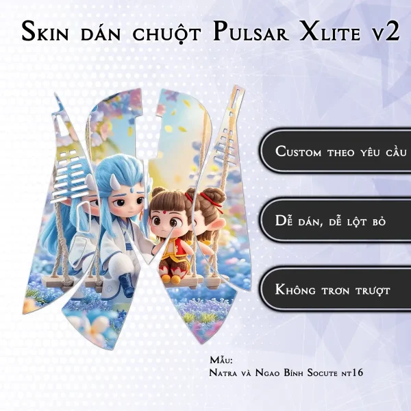 Skin dán chuột Pulsar Xlite Wireless v2 mẫu Natra và Ngao Bính Socute nt16