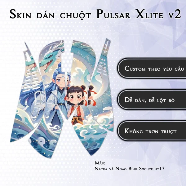 Skin dán chuột Pulsar Xlite Wireless v2 mẫu Natra và Ngao Bính Socute nt17