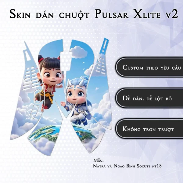 Skin dán chuột Pulsar Xlite Wireless v2 mẫu Natra và Ngao Bính Socute nt18