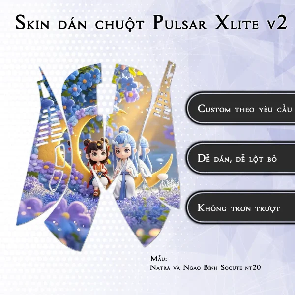 Skin dán chuột Pulsar Xlite Wireless v2 mẫu Natra và Ngao Bính Socute nt20