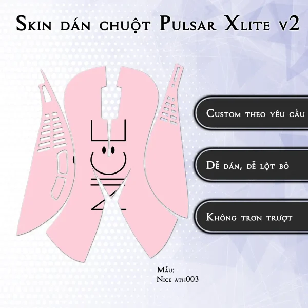 Skin dán chuột Pulsar Xlite Wireless v2 mẫu Nice ath003
