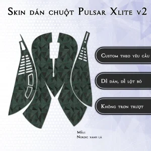 Skin dán chuột Pulsar Xlite Wireless v2 mẫu Nordic xanh lá
