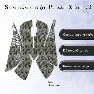 Skin dán chuột Pulsar Xlite Wireless v2 mẫu Nordic xám