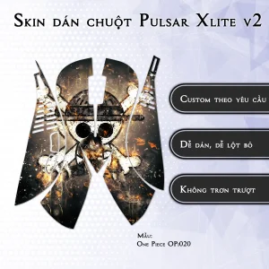 Skin dán chuột Pulsar Xlite Wireless v2 mẫu One Piece OPi020