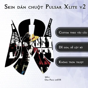 Skin dán chuột Pulsar Xlite Wireless v2 mẫu One Piece opi038