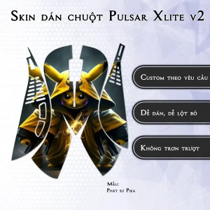 Skin dán chuột Pulsar Xlite Wireless v2 mẫu Phát sư Pika