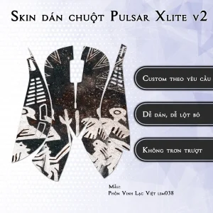 Skin dán chuột Pulsar Xlite Wireless v2 mẫu Phồn Vinh Lạc Việt lsm038