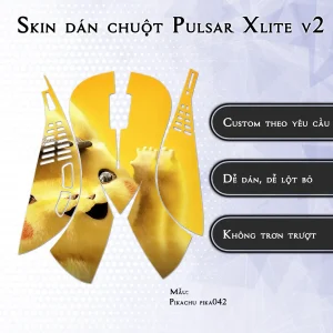 Skin dán chuột Pulsar Xlite Wireless v2 mẫu Pikachu pika042