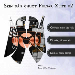 Skin dán chuột Pulsar Xlite Wireless v2 mẫu Pixel 6 Pro Teardown
