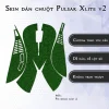 Skin dán chuột Pulsar Xlite Wireless v2 mẫu Polynesian xanh lá