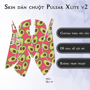 Skin dán chuột Pulsar Xlite Wireless v2 mẫu Quả bơ