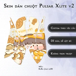 Skin dán chuột Pulsar Xlite Wireless v2 mẫu RoRo Jump ro06