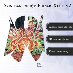 Skin dán chuột Pulsar Xlite Wireless v2 mẫu Rosalie