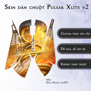 Skin dán chuột Pulsar Xlite Wireless v2 mẫu Rồng Dragon dra053