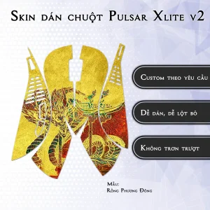 Skin dán chuột Pulsar Xlite Wireless v2 mẫu Rồng Phương Đông