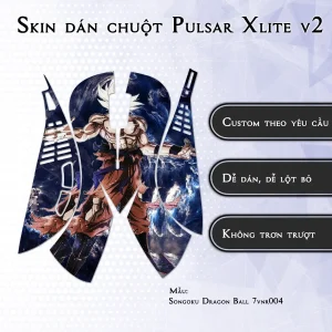 Skin dán chuột Pulsar Xlite Wireless v2 mẫu Songoku Dragon Ball 7vnr004