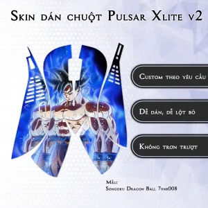 Skin dán chuột Pulsar Xlite Wireless v2 mẫu Songoku Dragon Ball 7vnr008