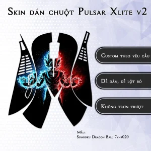 Skin dán chuột Pulsar Xlite Wireless v2 mẫu Songoku Dragon Ball 7vnr020