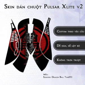 Skin dán chuột Pulsar Xlite Wireless v2 mẫu Songoku Dragon Ball 7vnr031