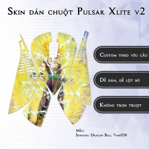 Skin dán chuột Pulsar Xlite Wireless v2 mẫu Songoku Dragon Ball 7vnr038